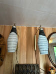 Pair of 1960s Czech Zukov Suspended Hanging Wall Lights