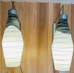 Pair of 1960s Czech Zukov Suspended Hanging Wall Lights