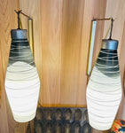 Pair of 1960s Czech Zukov Suspended Hanging Wall Lights