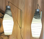 Pair of 1960s Czech Zukov Suspended Hanging Wall Lights