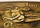 Rare Circa 1970s French Pirelli Salvador Dali Brass Belt Buckle