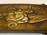 Rare Circa 1970s French Pirelli Salvador Dali Brass Belt Buckle