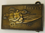 Rare Circa 1970s French Pirelli Salvador Dali Brass Belt Buckle