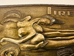 Rare Circa 1970s French Pirelli Salvador Dali Brass Belt Buckle