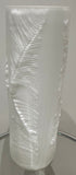 1970s Peill & Putzler White "Feather" Cylindrical Vase