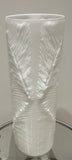 1970s Peill & Putzler White "Feather" Cylindrical Vase