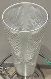 1970s Peill & Putzler White "Feather" Cylindrical Vase