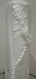 1970s Peill & Putzler White "Feather" Cylindrical Vase