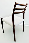 Set of 4 Niels O. Møller Model 78 Rosewood Dining Chairs