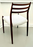 Set of 4 Niels O. Møller Model 78 Rosewood Dining Chairs