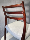 Set of 4 Niels O. Møller Model 78 Rosewood Dining Chairs