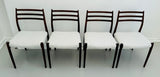 Set of 4 Niels O. Møller Model 78 Rosewood Dining Chairs