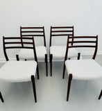 Set of 4 Niels O. Møller Model 78 Rosewood Dining Chairs