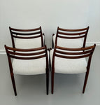 Set of 4 Niels O. Møller Model 78 Rosewood Dining Chairs