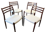 Set of 4 Niels O. Møller Model 78 Rosewood Dining Chairs