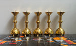 Set of 5 1950s German Brutalist Church Candleholders