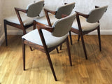 Set of 8 1960s Rosewood Kai Kristiansen Model 42 Dining Chairs