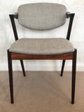 Set of 8 1960s Rosewood Kai Kristiansen Model 42 Dining Chairs