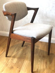 Set of 8 1960s Rosewood Kai Kristiansen Model 42 Dining Chairs