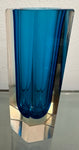 Small 1960s Italian Murano Turquoise Glass Vase