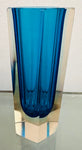 Small 1960s Italian Murano Turquoise Glass Vase