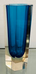 Small 1960s Italian Murano Turquoise Glass Vase