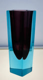 Small 1970s Italian Purple & Blue Murano Glass Vase