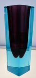 Small 1970s Italian Purple & Blue Murano Glass Vase