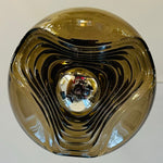 1970s "Futura" Putzler Gold Chrome & Smoked Glass Pendant