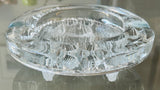 Vintage 1980s Swedish Nybro "Iceberg" Glass Ashtray