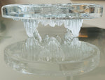 Vintage 1980s Swedish Nybro "Iceberg" Glass Ashtray