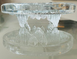 Vintage 1980s Swedish Nybro "Iceberg" Glass Ashtray