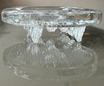 Vintage 1980s Swedish Nybro "Iceberg" Glass Ashtray
