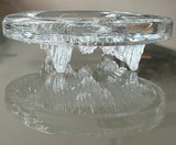 Vintage 1980s Swedish Nybro "Iceberg" Glass Ashtray