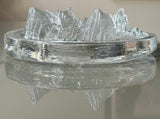 Vintage 1980s Swedish Nybro "Iceberg" Glass Ashtray