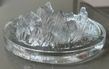 Vintage 1980s Swedish Nybro "Iceberg" Glass Ashtray