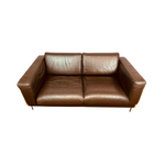 Vintage Dark Brown Leather 2-Seater Robin Day for Habitat Sofa