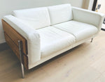 2000s White Leather 2-Seater Robin Day for Habitat Sofa