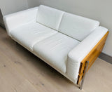 2000s White Leather 2-Seater Robin Day for Habitat Sofa