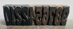 Vintage 1930s Industrial Wooden Number Printing Blocks