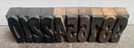 Vintage 1930s Industrial Wooden Number Printing Blocks