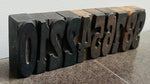 Vintage 1930s Industrial Wooden Number Printing Blocks