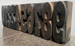 Vintage 1930s Industrial Wooden Number Printing Blocks