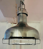 French Industrial Aluminium Oceanic Pendant Light