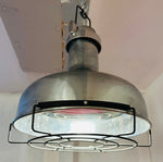 French Industrial Aluminium Oceanic Pendant Light