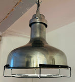 French Industrial Aluminium Oceanic Pendant Light