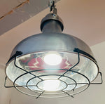 French Industrial Aluminium Oceanic Pendant Light