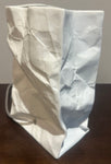 Vintage Large German Ceramic Crumpled Bag Table Lamp by Sompex