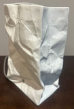 Vintage Large German Ceramic Crumpled Bag Table Lamp by Sompex