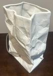 Vintage Large German Ceramic Crumpled Bag Table Lamp by Sompex